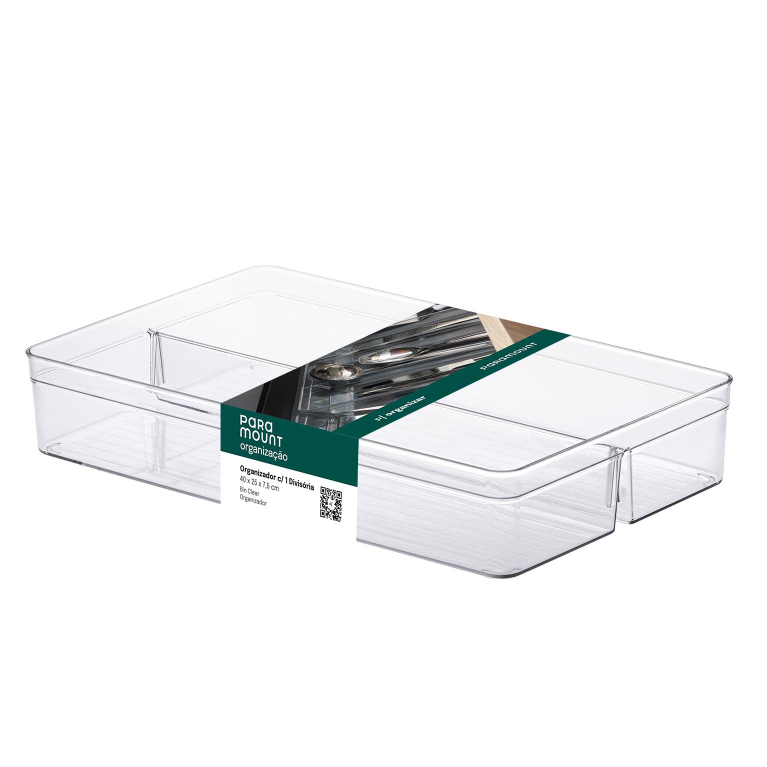 Organizador Diamond com Divisória 40 x 25 x 7,5 cm