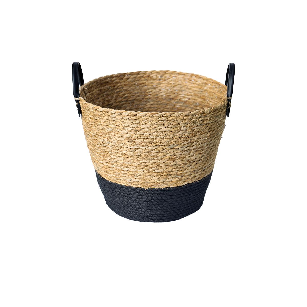 Cesto de Fibra Natural com Alça 33 x 28 cm