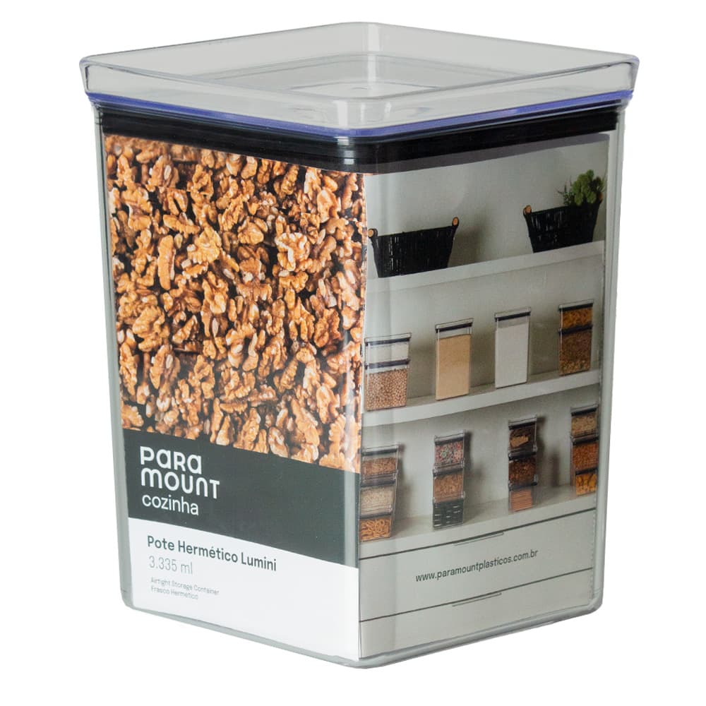 Pote Hermético Lumini Quadrado 3.335 ml
