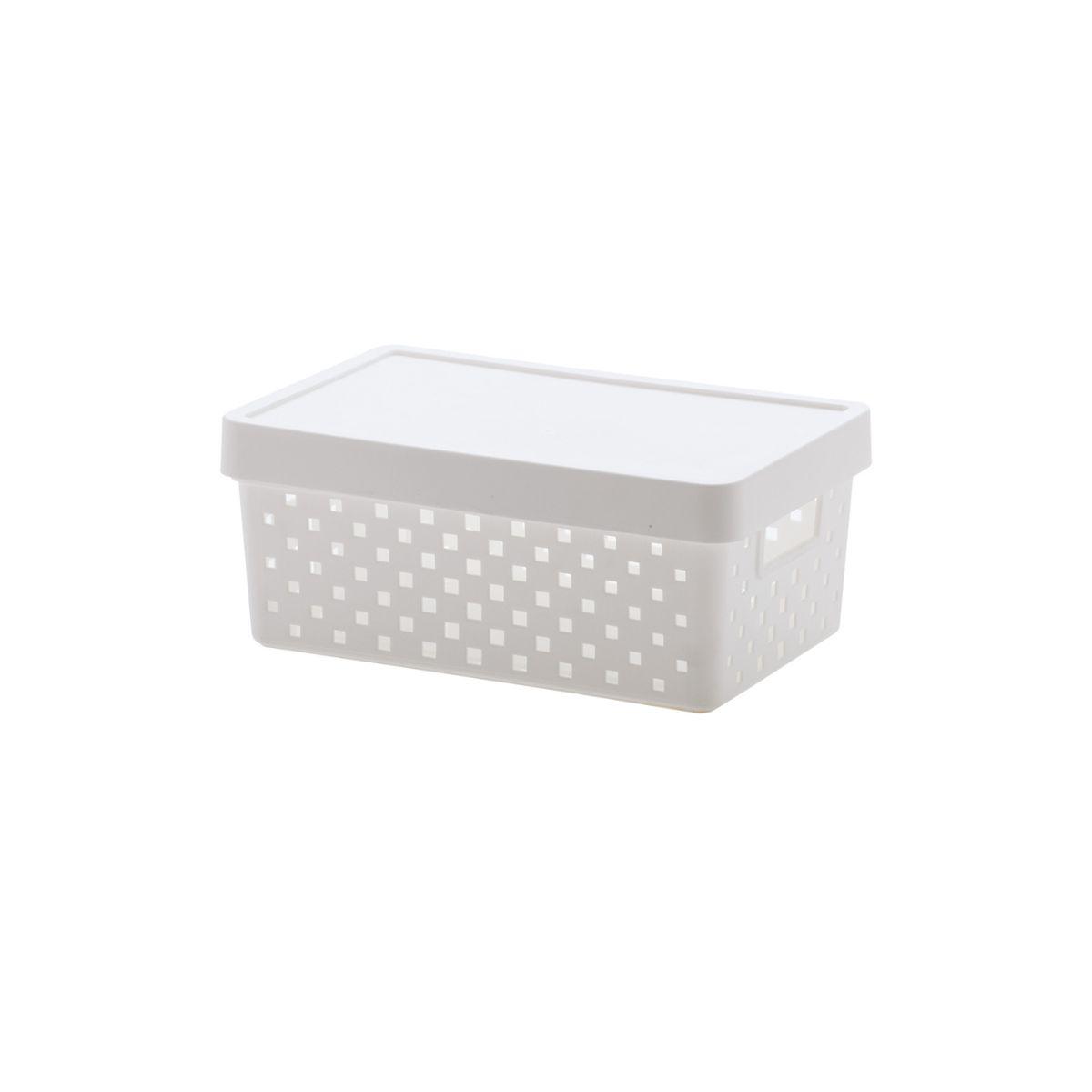 Cesto Organizador Quadratta com Tampa 29 x 19 x 12 cm