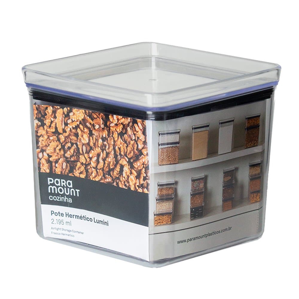 Pote Hermético Lumini Quadrado 2.195 ml
